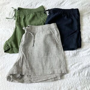 Bundle of NWT J. Crew linen shorts